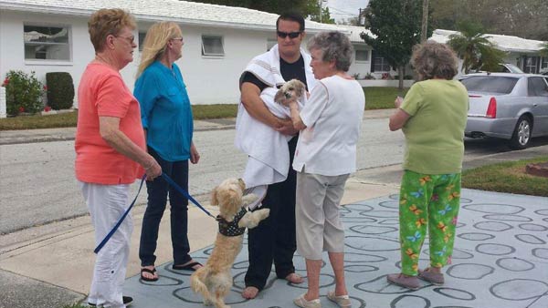 Daisy was rescued by Officer Butterworth and returned to her very worried and thankful family.