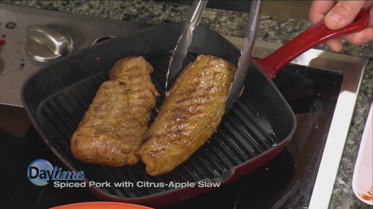 Publix Aprons Back to the Table: Spiced Pork with Citrus-Apple Slaw