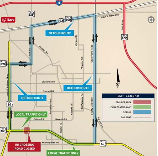 Plant City road closure