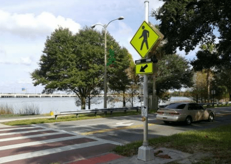 Rendering of pedestrian crosswalk