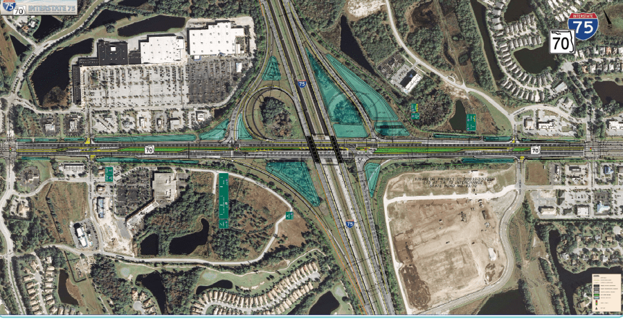 FDOT rendering of I-75 improvements at SR-70