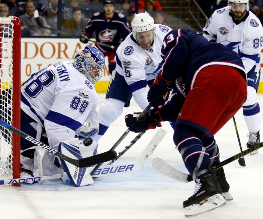 Andrei Vasilevskiy, Cam Atkinson, Dan Girardi_478562