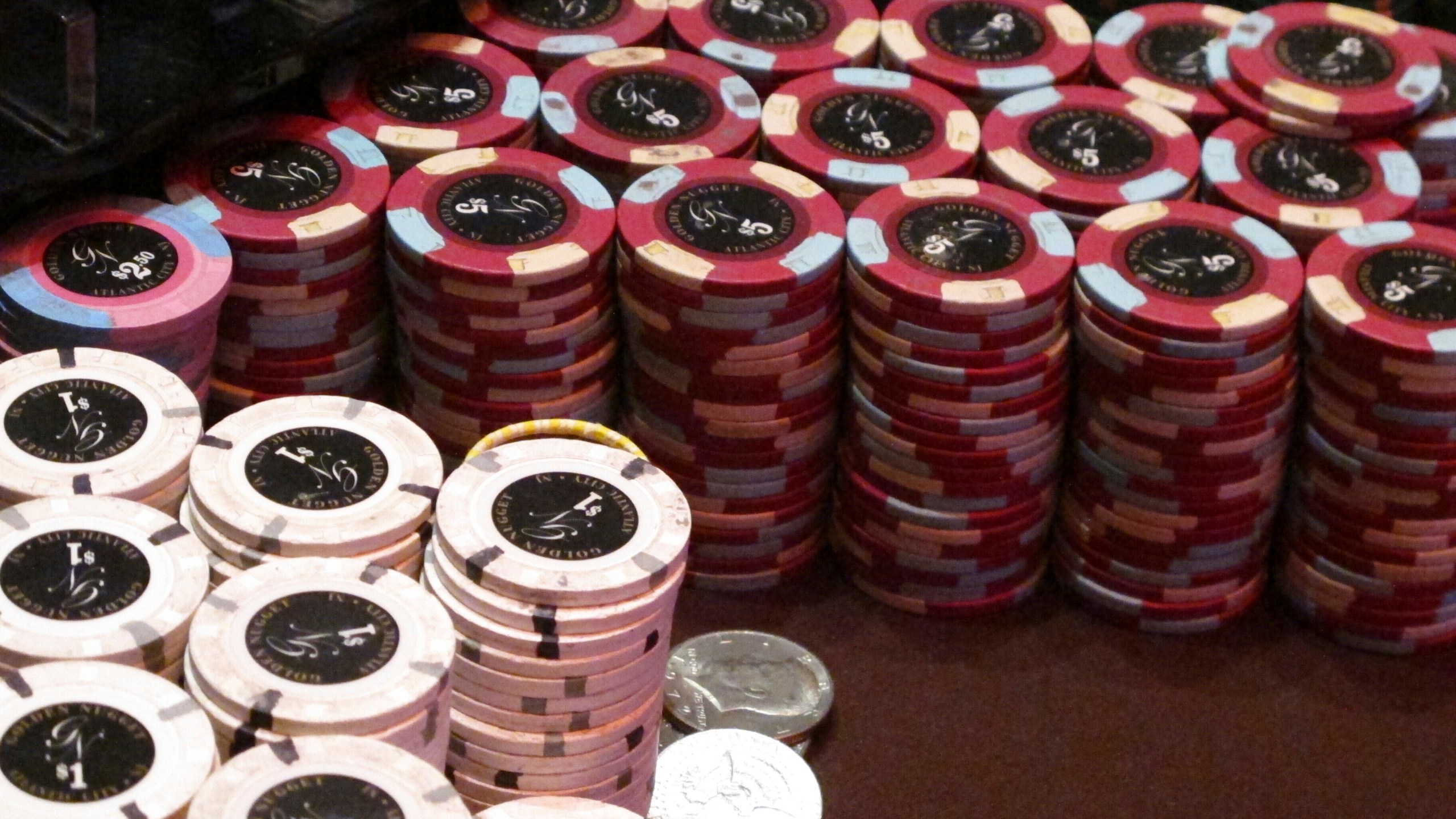 Chips sit on a roulette table at the Golden Nugget casino in Atlantic City N.J., on Feb. 22, 2019. With large numbers of high school students saying they are already gambling with friends or online before they are old enough to do so legally, several states are moving to require classes on the risks of gambling as part of high school curriculum. (AP Photo/Wayne Parry)