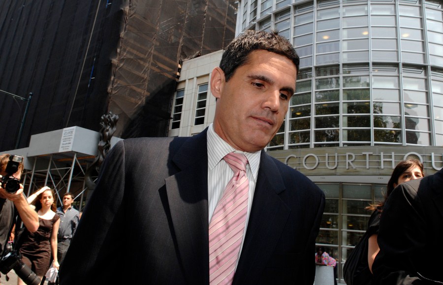 FILE - Attorney John Lauro exits Brooklyn federal court following a news conference on Aug. 15, 2007, in New York. Donald Trump's legal team is characterizing his indictment in the special counsel's 2020 election interference investigation as an attack on the former president's right to free speech. But prosecutors say the case is not merely about Trump's lies but also about the efforts he took to subvert the election. (AP Photo/ Louis Lanzano, File)