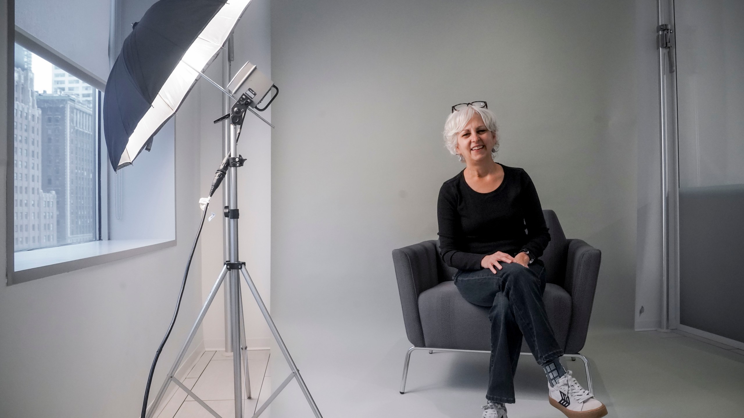 Author Kate DiCamillo poses for a portrait before an interview in New York on Thursday, Jan. 18, 2024. (AP Photo/Bebeto Matthews)